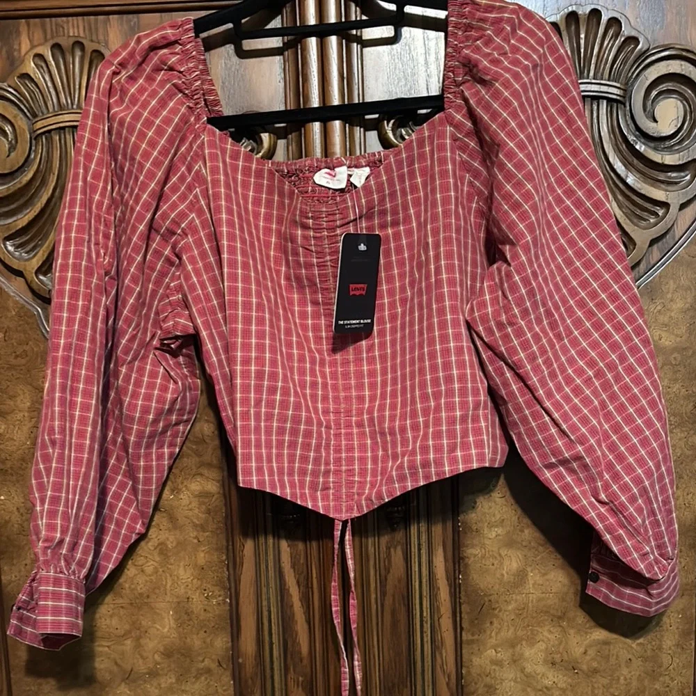 Levi's Red and Orange blouse perfect for pumpkin patch photos - Picture 1 of 5
